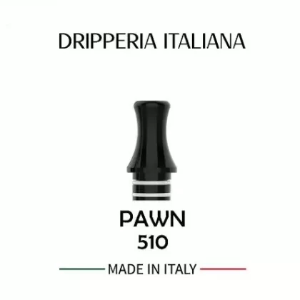 Drip Tip 510 PAWN Balck Delrin – Dripperia Italiana
