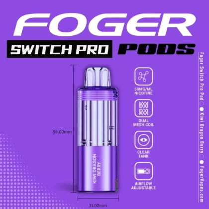 Kiwi Dragon Berry Foger Switch Pro Pod 30K Puffs