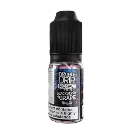 Double Drip Blackberry Grape Nic Salt Vape Juice - 10 Pack - Strength 20mg