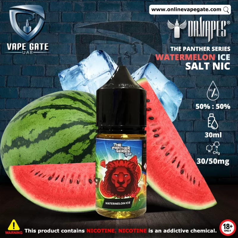 Watermelon Ice - The Panther Series Ice 30ml Saltnic by Dr. Vapes - 50 mg / 30 ml