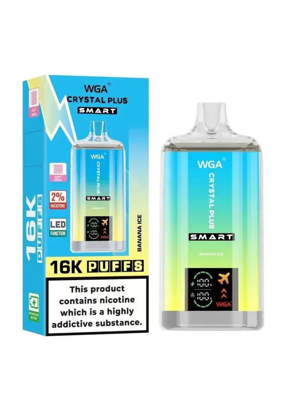 WGA Crystal Plus Smart 16K Prefilled Vape Kit – Box of 10