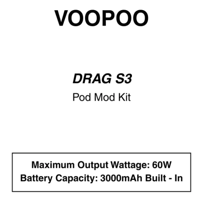 Voopoo – Drag S3 – Pod Mod Kit - Blue, Green