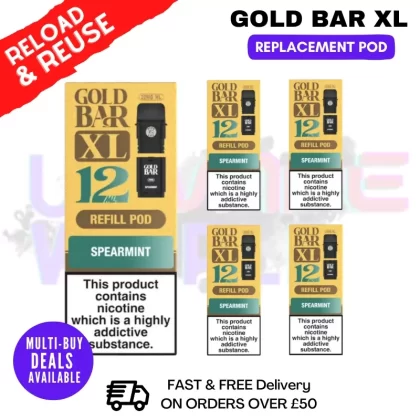 Spearmint Gold Bar XL REFIL Pods Box Of 5