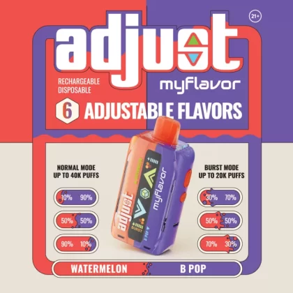 adjust myflavor 40K Disposable Device - 40000 Puffs - Orange Strawberry