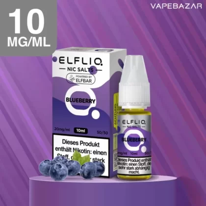 Elfliq Nikotinsalz Liquid 10ml – Blueberry 10mg/ml Nikotin