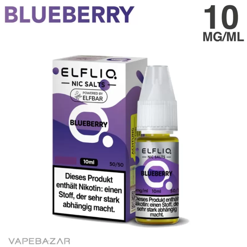 Elfliq Nikotinsalz Liquid 10ml – Blueberry 10mg/ml Nikotin - Image 2
