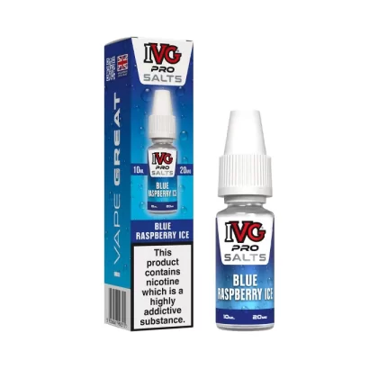 Blue Raspberry Ice Nic Salt E-Liquid by IVG Pro - 20 mg - High Strength