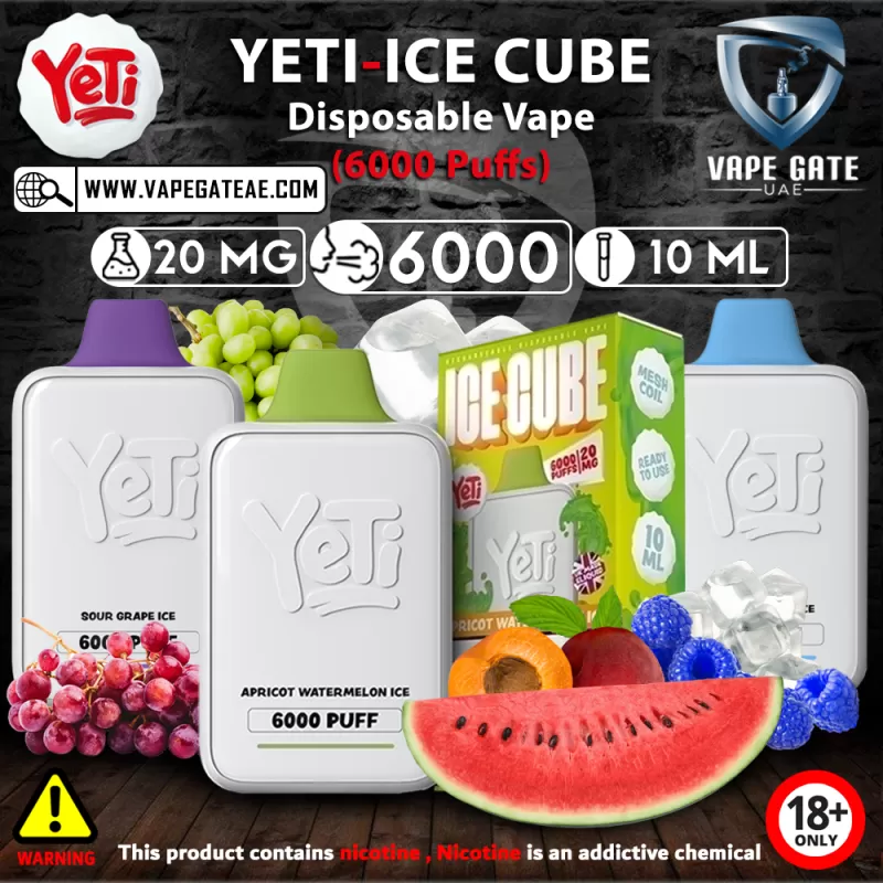 Yeti - Ice Cube Disposable Vape (6000 Puffs) - 20 mg / Pineapple Ice