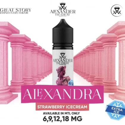 ALEXANDER MTL ALEXANDRA EXTRA ICE VAPE ELIQUID – STRAWBERRY ICECREAM - Vape Product, Vape Product; Vape Product