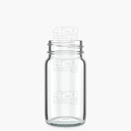 Wide Mouth Straight Sided Clear Glass Jars for Pre-Rolls | 38mm – 2oz – 288 Count