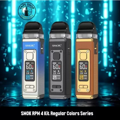 SMOK RPM 4 Kit Regular Colors Series 60W Pod System 1650mAh Vape Kit - Black, Black Leather