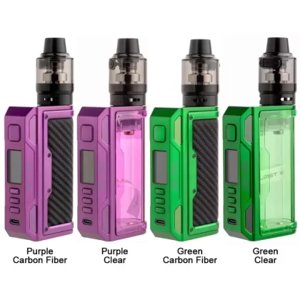 Lost Vape Thelema Quest 200W Box Mod Kit - Black Calf Leather