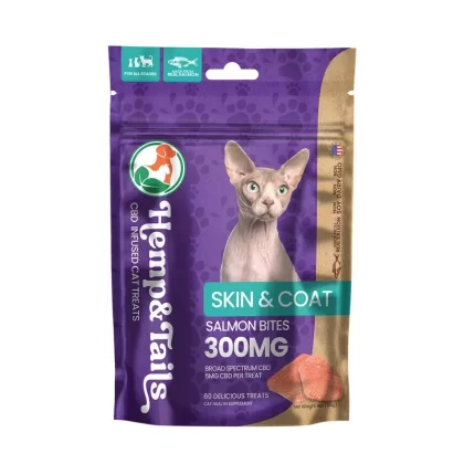 Hemp & Tails Cat Treats – Skin & Coat – Salmon Bites - Subscription#One Time Purchase>Every 14 Days (Save 15%)>Every 30 Days (Save 10%)