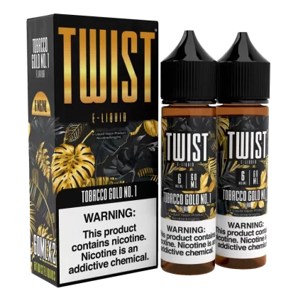 TWIST E-Liquid – Tobacco Gold No.1 - 120ML E-Liquid (Twin 60ML Pack)