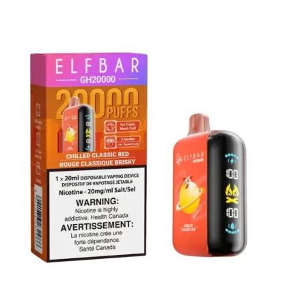 Elf Bar GH20000 Disposable Vape – 20K Puffs – Chilled Classic Red - Select Option#Outside Ontario>Ontario