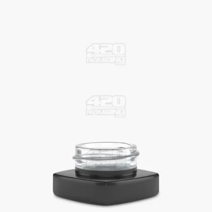 Matte Black Glass Pillow Concentrate Jar w/ White Interior | 38mm – 9mL – 240 Count