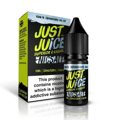Kiwi & Cranberry On Ice by Just Juice Salt Nic E-Liquid 10ml