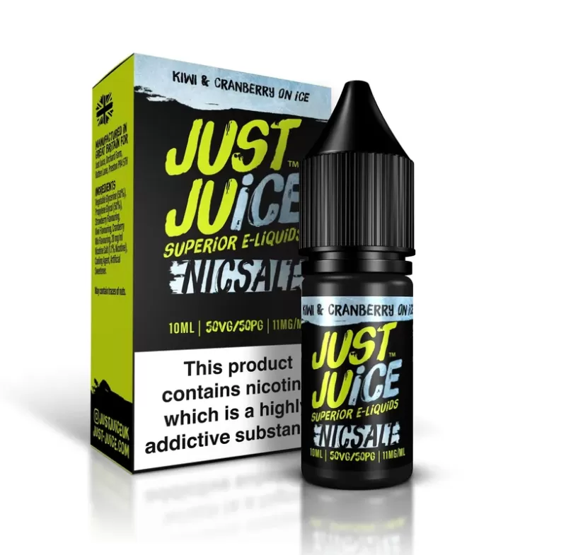 Kiwi & Cranberry On Ice by Just Juice Salt Nic E-Liquid 10ml