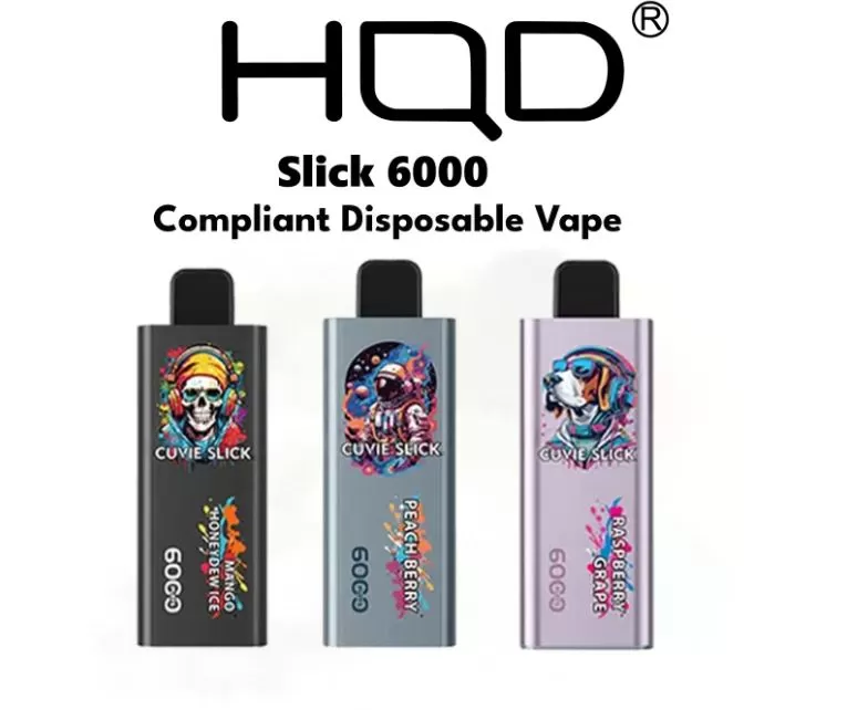HQD Cuvie Slick Australian Version Disposables Vape (6,000 Puffs) - Black Dragon / 30 mg - Image 2