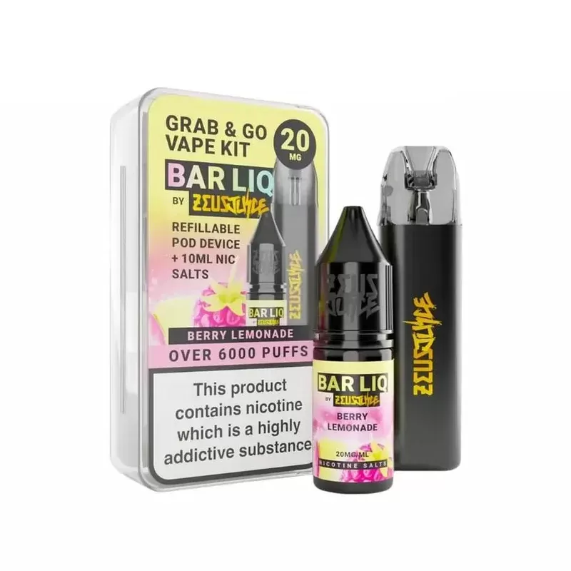 Zeus Juice Grab & Go Pod Kit - Flavour#Berry Lemonade>Blueberry Sour Raspberry>Watermelon Bubble Gum>Strawberry Burst>Blackcurrant Juice>Fizzy Cherry>Peach Ice>Minty Menthol>Grape Ice>Cola I
