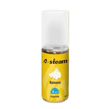 A Steam 10ml Banana 50/50 Vape Juice - 10 Pack - Strength 18mg
