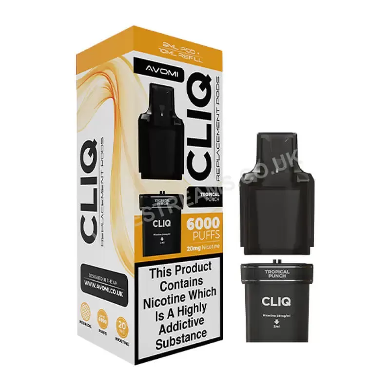 Avomi Cliq 6000 Tropical Punch Prefilled Pod - Vapestreams Co