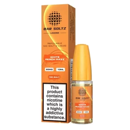 White Peach Razz Soltz Legend E-Liquids Nic Salts 10ml