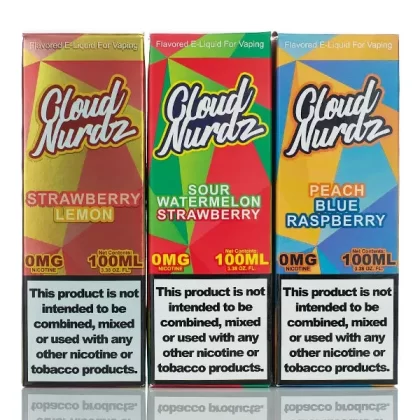 Cloud Nurdz E-Liquid - No Nicotine Vape Juice - 100ml - Grape Apple