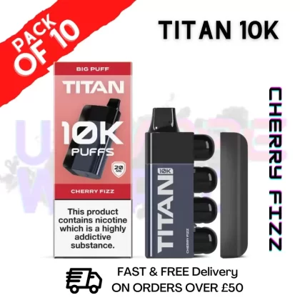 Cherry Fizz – Titan 10K Prefilled Vape Kit Box Pack Of 10