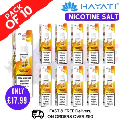 Mango Peach Pineapple Hayati Pro Max Nic Salt Box Of 10