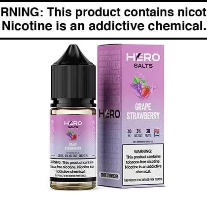 GRAPE STRAWBERRY BY HERO SALTS 30ML - Vapejuice