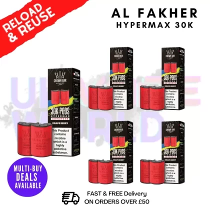 Grape Berry AL Fakher 30K Box Of 5 Replacement Pods
