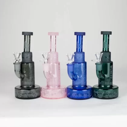 WENEED | 8″ Phantom Mist Glass Bong - Blue, Lake Green