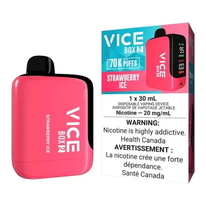 Vice Box 2 Disposable Vape Device – Strawberry Ice - Nicotine Strength#20mg/ml