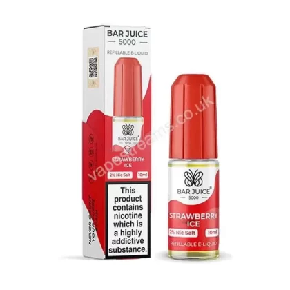 Bar Juice 5000 Strawberry Ice Nic Salt E-Liquid - Vapestreams Co