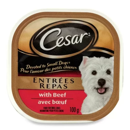 Nourriture pour chien au buf Cesar Entrées – 100 g - Ecigdepot