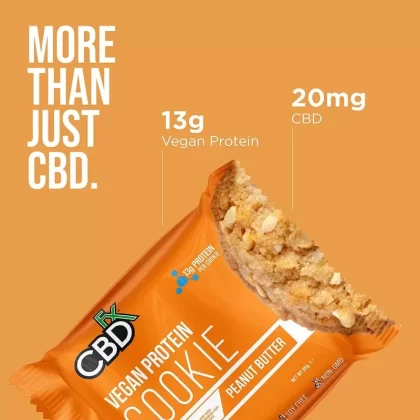 CBDFX CBD Edibles – Vegan Protein Peanut Butter CBD Cookie 20MG - Ejuicewarehouse