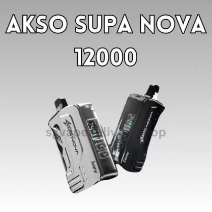 Akso Supa Nova 12000 Puffs - Starter Kit (Device + Cartridge) / Blackcurrant Yakult
