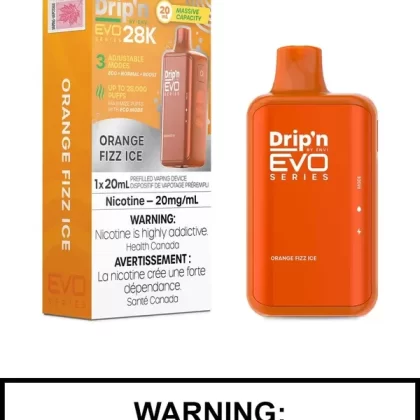 Orange Fizz Ice Drip’n EVO 28K Disposable Vape