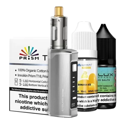 Innokin Endura T22 Pro Vape Kit Bundle - Color#Brushed Silver>Matte Black>Rose Gold>Royal Blue>Ruby Red>Steel Grey