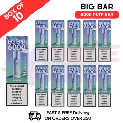 Mr Blue Feoba PRO 6000 Puff 6K Box Of 10