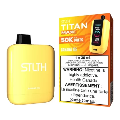 STLTH Titan Max Disposable Vape Device – Banana Ice - Nicotine Strength#20mg/ml