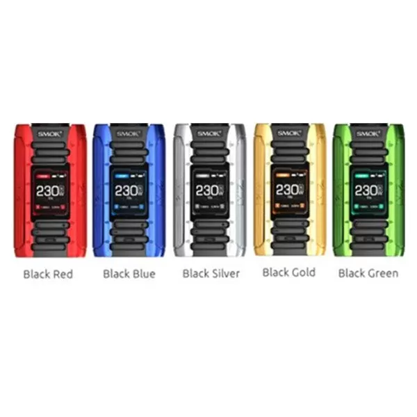 SMOK E-Priv 230W TC Box Mod by 18650 Batteries - Black Silver
