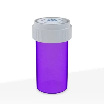 Child Resistant | Translucent Purple Reversible Cap Vials | 13 Dram – 2 Grams – 275 Count
