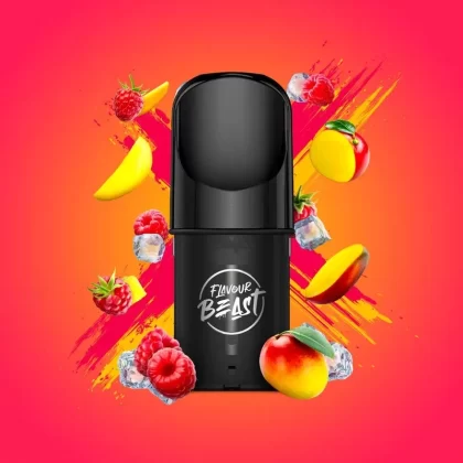 Flavour Beast Pods – STLTH Compatible – Ragin’ Razz Mango Iced - Vape Product