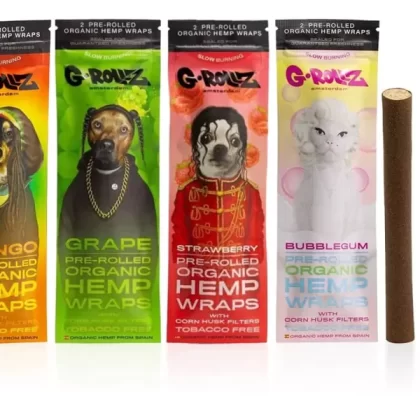 G Rollz Hemp Wraps - Flavor#Banana OG Kush>Bubble Gum>Grape>Lemon Haze>Mango>Mango Kush>Original>Purple Grape>Strawberry>Strawberry 2>White Chocolate