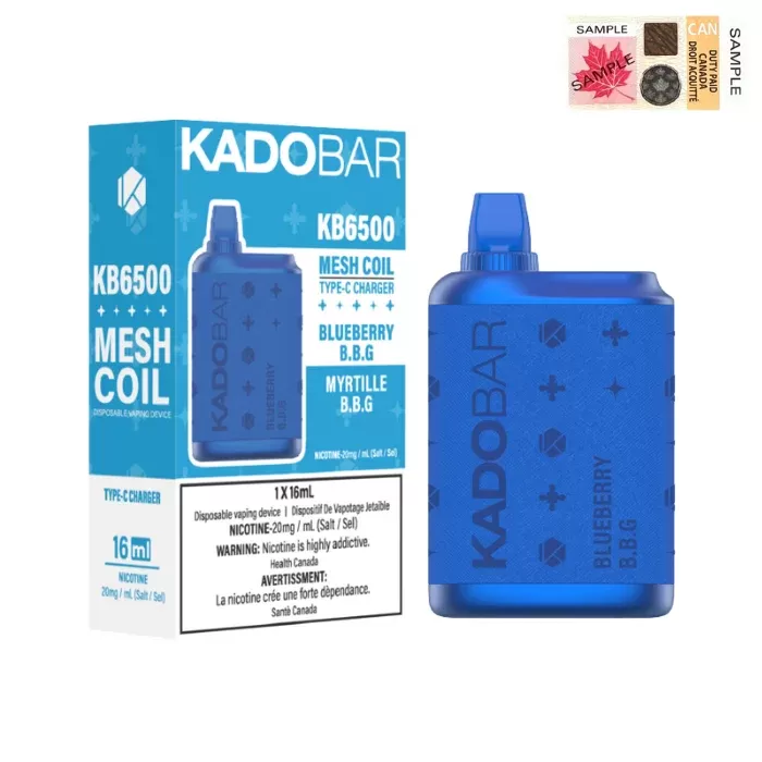 KADO BAR DISPOSABLE VAPE (6500 PUFFS) – Blueberry B.B.G - Ecigdepot