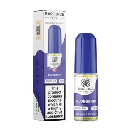 Bar Juice 5000 Blueberry Nic Salt Vape juice 10ml - Nicotine Strength#10mg>20MG