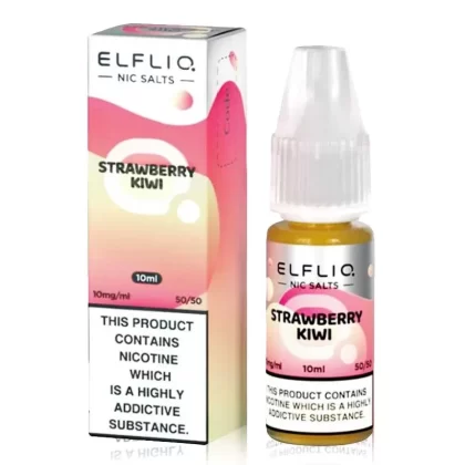 Strawberry Kiwi By Elfliq 10ml Salts - Nicotine Strength#20mg (Salt)>5mg (Salt)>10mg (Salt) (0DF776)