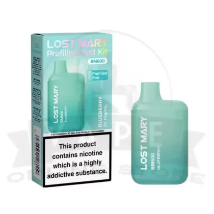 Blueberry Lost Mary BM600 Prefilled Pod Kit - Pack of 1, Pack of 10